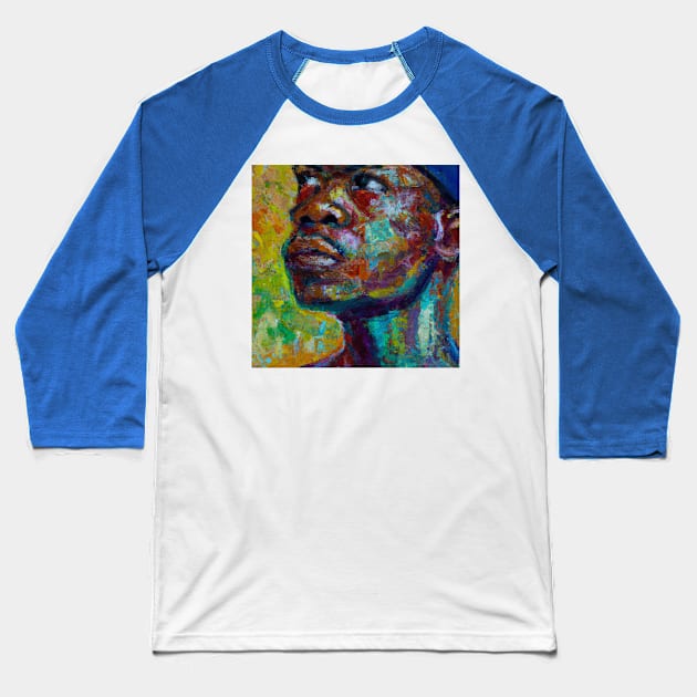 ABSTRACT PIE3 Baseball T-Shirt by Art Unplugged